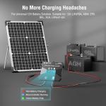 Voltset Solar Panel Kit 30W 12V, Solar Battery Trickle Charger Maintainer, Waterproof Solar Panel + Upgrade Charge Controller + Adjustable Mount Bracket for Boat RV Motorcycle Marine