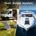 Voltset Solar Panel Kit 30W 12V, Solar Battery Trickle Charger Maintainer, Waterproof Solar Panel + Upgrade Charge Controller + Adjustable Mount Bracket for Boat RV Motorcycle Marine