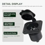 Brlyeeanze 15 Amp Waterproof RV Power Inlet Plug