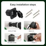 Brlyeeanze 15 Amp Waterproof RV Power Inlet Plug