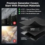 Generator Cover for 3000W-12000W Generators, Black