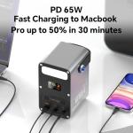 Power Bank 60000mAh Power Station High Capacity Fast Charging PD 65W LiFePO4 Portable Outdoor Generator with DC 12V/3A Output & LCD Display Battery Bank for iPhone 17, Samsung, iPad,MacBook & Camping