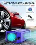 BESTEK Pure Sine Wave Power Inverter - 300W Car Plug in Charger Outlet DC 12V to 110V AC - Cigarette Lighter Adapter with 4.8A Dual USB Fast Charging Ports for Laptop - Aluminum Housing - Blue