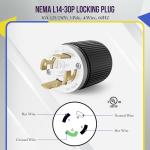 Enerlites 30 Amp Locking Plug for Generators