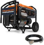 Generac 8,125 Starting Watt Portable Gas Generator - Includes Extension Cord - Home or RV Ready - Quiet, Long Runtime, Emergency Power - 49-State Compliant