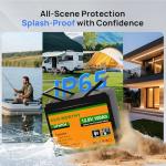 ECO-WORTHY 12V 100AH LiFePO4 Lithium Battery with Bluetooth, Max.1280Wh Energy, Low Temperature Protection, Group 24, Built-in 100A BMS, Perfect for Trolling Motor, RV, Boat, Solar Off-Grid