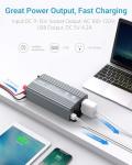 BESTEK 500W Pure Sine Wave Inverter with USB