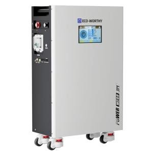 ECO-WORTHY 48V 314Ah (V1) LiFePO4 Lithium Battery, 16.1kWh High Capacity Energy Storage with Breakers, 200A PACE BMS, 7" LCD, RS485/CAN/RS232, Ideal for Home Backup, Off-Grid, Solar System