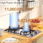 KOXKING 12" Dual Fuel Gas Cooktop for RVs