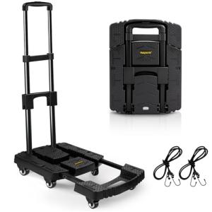 500lb Portable Folding Hand Truck with 6 Wheels