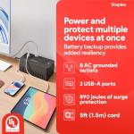 Staples 650VA 8-Outlet Battery Backup UPS