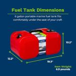 Scepter 6 Gallon Marine Portable Fuel Tank