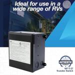 50 Amp Black Transfer Switch by WFCO