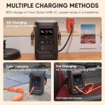 Jackery Explorer 240D Power Bank, 256Wh LiFePO4 Battery Portable Power Station, 200W DC Output with 40Wmini Solar Panel