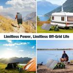 GRECELL 100W Portable Solar Panel for Camping