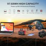 Portable 97Wh Power Station for Camping and Home