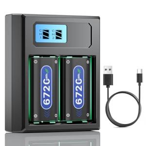 2x6720mWh Rechargeable Battery Pack for Xbox One with Charging Station, New Upgrade High Capacity Battery Replacement for Xbox Series X/Xbox Series S/Xbox One S/Xbox One X/Xbox One Elite