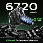 2x6720mWh Rechargeable Battery Pack for Xbox One with Charging Station, New Upgrade High Capacity Battery Replacement for Xbox Series X/Xbox Series S/Xbox One S/Xbox One X/Xbox One Elite