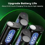 2x6720mWh Rechargeable Battery Pack for Xbox One with Charging Station, New Upgrade High Capacity Battery Replacement for Xbox Series X/Xbox Series S/Xbox One S/Xbox One X/Xbox One Elite