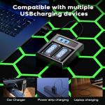 2x6720mWh Rechargeable Battery Pack for Xbox One with Charging Station, New Upgrade High Capacity Battery Replacement for Xbox Series X/Xbox Series S/Xbox One S/Xbox One X/Xbox One Elite