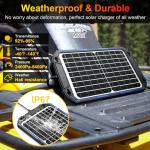 12W 12V Waterproof Solar Battery Charger & Maintainer
