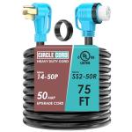 50 Amp RV/Generator Cord, 75 Feet, Locking Connector