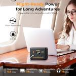 powkey Laptop Power Bank 30000mAh 100W Portable Charger PD 3.0 Fast Charging 96Wh LiFePO4 Power Station with USB-C Cable,Battery Backup for Laptop Phone Travel Camping Office Emergency Home