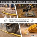 50ft Lighted Outdoor Extension Cord with 3 Outlets