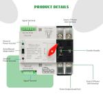100A Automatic Transfer Switch for Home Generator - AC 220V 2 Pole ATS with CB, Dual Power Changeover Transfer Switch with Metal Inlet Box for Indoor (100A-2P)