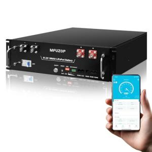 MFUZOP 48V 100Ah LiFePO4 Battery with Bluetooth