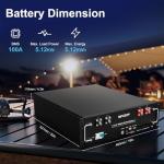 MFUZOP 48V 100Ah LiFePO4 Battery with Bluetooth