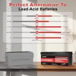 Dumfume 24V 100Ah LiFePO4 Battery for Off-Grid