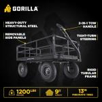 Gorilla Carts Heavy-Duty Towable Utility Cart