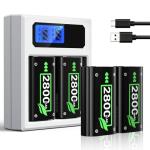 Xbox One Battery Pack Charger with 4 Rechargeable Batteries