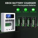 Xbox One Battery Pack Charger with 4 Rechargeable Batteries