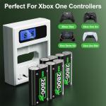 Xbox One Battery Pack Charger with 4 Rechargeable Batteries