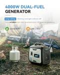 4000 Watt Dual Fuel Inverter Generator for RVs