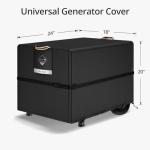 Heavy Duty Waterproof Generator Cover - Black, 24x18x20 inch