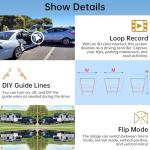 Wireless Backup Camera System, 2 HD 1080P Cameras with 7" IPS Touch Screen Monitor, IP69 Waterproof, IR Night Vision, 4 Channels Loop Recording for Truck, RV, Trailer, Car and Camper