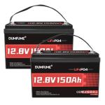 12V 150Ah LiFePO4 Lithium Battery – 2 Pack