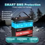 12V 150Ah LiFePO4 Lithium Battery – 2 Pack