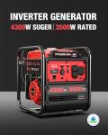 PowerSmart 4300-Watt Portable Generator with Inverter Technology, 30 Amp for Home Use and Emergency Backup