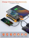 SOXONO 40000mAh Solar Power Bank with Cables