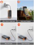 SOXONO 40000mAh Solar Power Bank with Cables