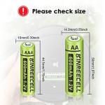 KINREECELL 600mAh Rechargeable AA Solar Batteries 12-Pack