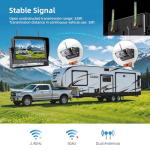 ZEROXCLUB Magnetic Wireless RV Backup Camera System: 7" HD 1080P DVR Monitor with 2-Rear Camera, DVR Monitor & IR Night Vision, Portable Rechargeable Camera for RV/Trailer/Fifth Wheels/Camper BC702