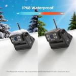 ZEROXCLUB Magnetic Wireless RV Backup Camera System: 7" HD 1080P DVR Monitor with 2-Rear Camera, DVR Monitor & IR Night Vision, Portable Rechargeable Camera for RV/Trailer/Fifth Wheels/Camper BC702