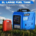 POXURIO 2450-Watt Dual Fuel Inverter Generator for Home Use, 1.6Gallon Large Fuel Tank Up to 8.3 Hours Use, 120V Gas Powered Generator Super Quiet - EPA Compliant