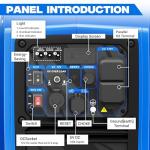 POXURIO 2450-Watt Dual Fuel Inverter Generator for Home Use, 1.6Gallon Large Fuel Tank Up to 8.3 Hours Use, 120V Gas Powered Generator Super Quiet - EPA Compliant