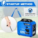 POXURIO 2450-Watt Dual Fuel Inverter Generator for Home Use, 1.6Gallon Large Fuel Tank Up to 8.3 Hours Use, 120V Gas Powered Generator Super Quiet - EPA Compliant